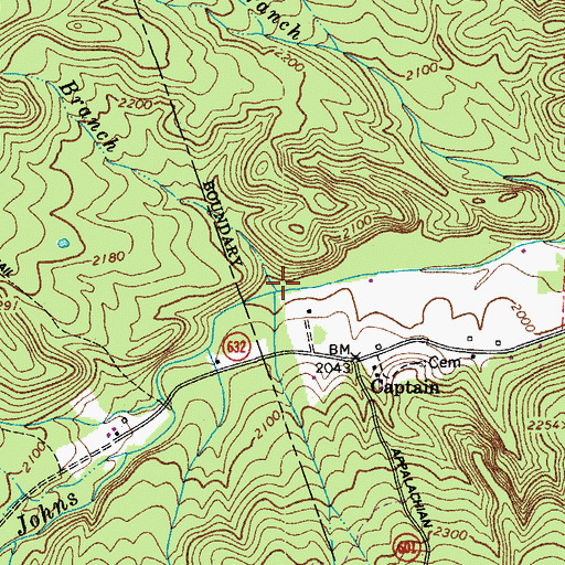 Topographic Map of Negro Branch, VA
