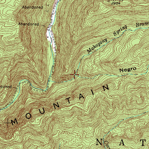 Topographic Map of Negro Hollow, VA