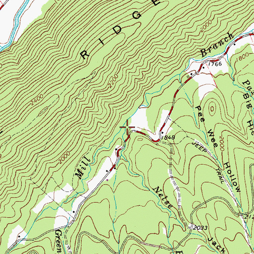 Topographic Map of Nelse Branch, VA