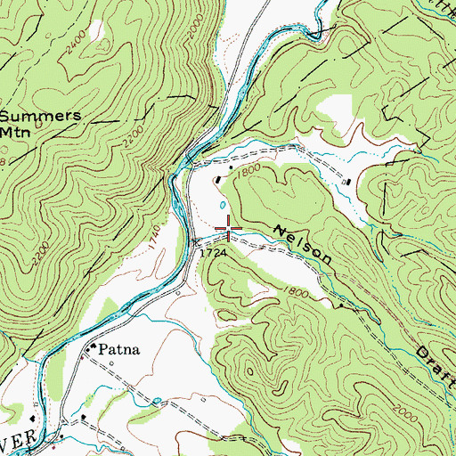 Topographic Map of Nelson Draft, VA