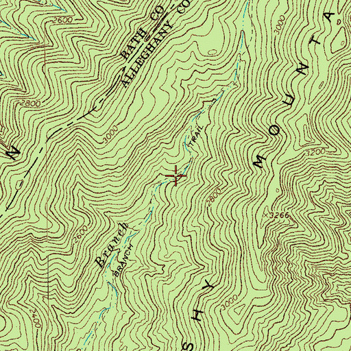 Topographic Map of North Branch Trail, VA