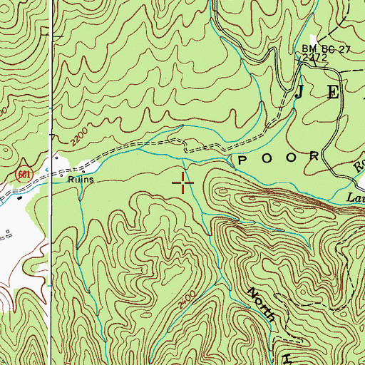Topographic Map of North Hollow, VA