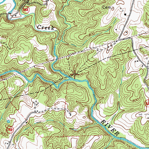Topographic Map of North Otter Creek, VA