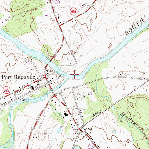 Topographic Map of North River, VA
