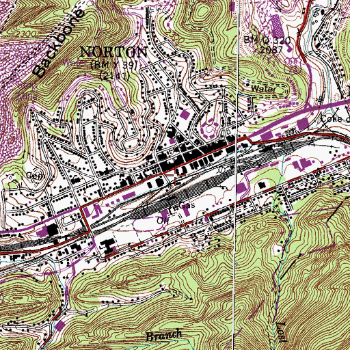 Topographic Map of Norton, VA