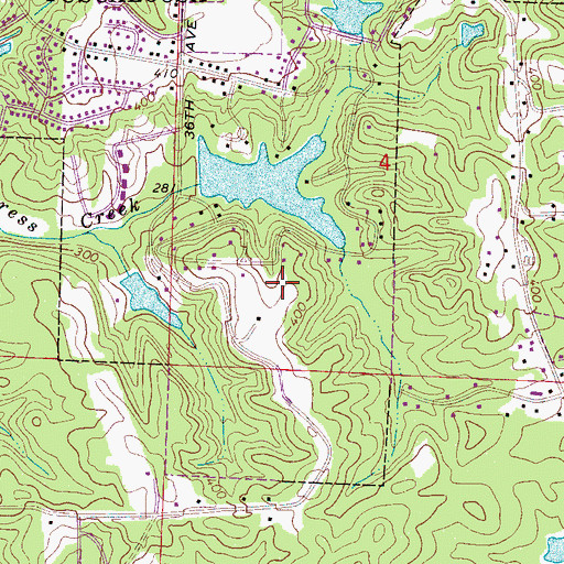 Topographic Map of Springhill Lake, AL