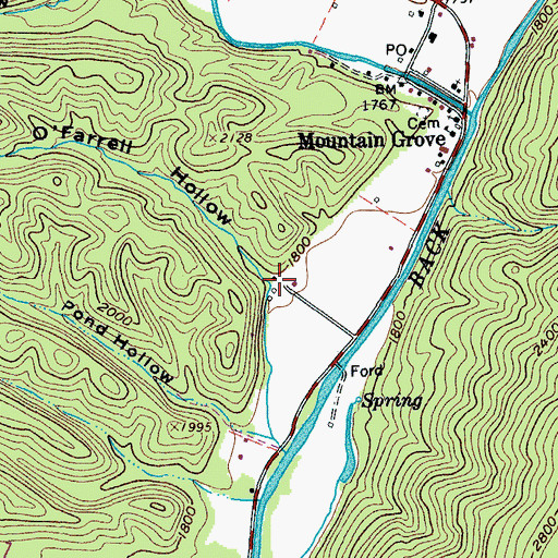 Topographic Map of O'Farrell Hollow, VA