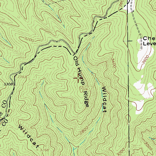 Topographic Map of Old Hump Ridge, VA