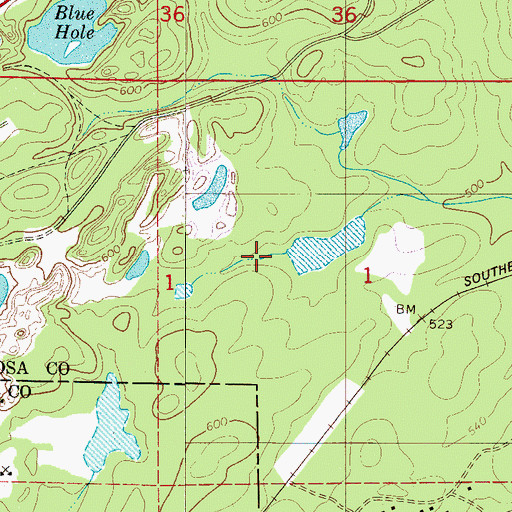 Topographic Map of Standiford (historical), AL