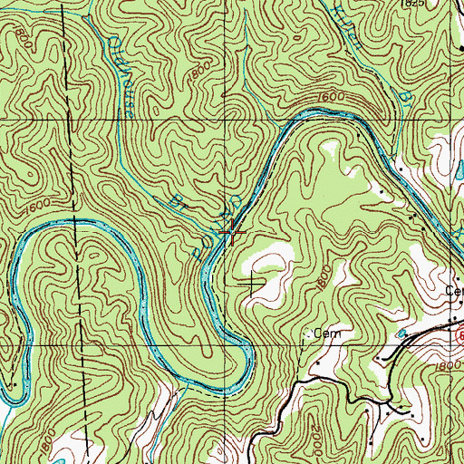 Topographic Map of Oldhouse Branch, VA