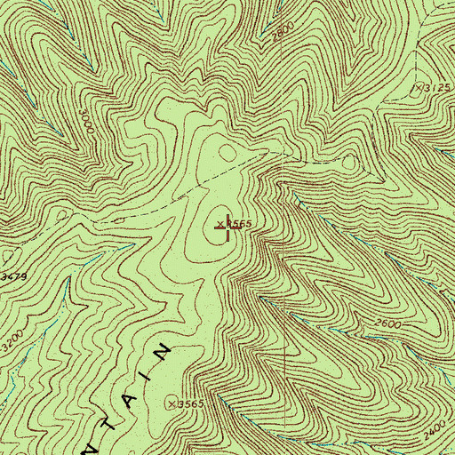 Topographic Map of Oliver Mountain, VA
