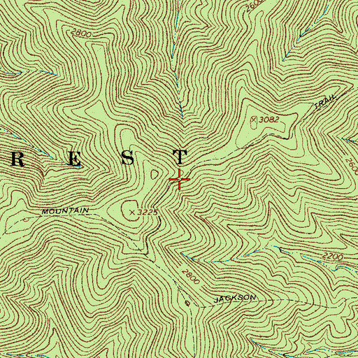 Topographic Map of Oliver Mountain Trail, VA