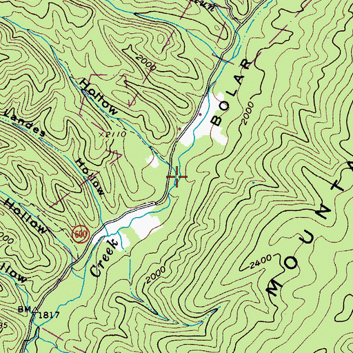 Topographic Map of Orchard Hollow, VA