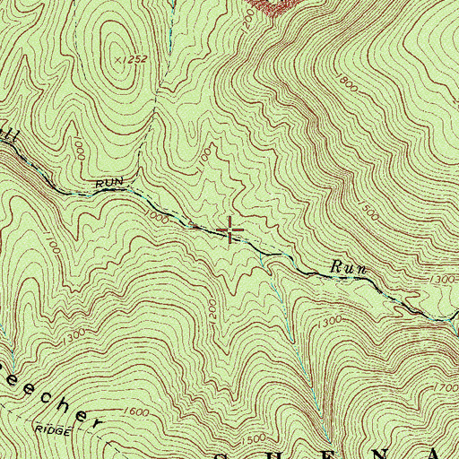 Topographic Map of Overall Run Trail, VA
