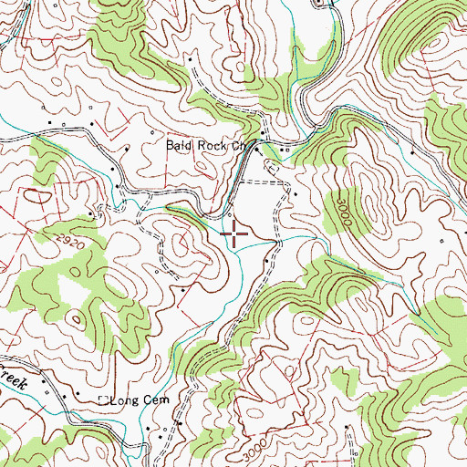 Topographic Map of Panther Creek, VA
