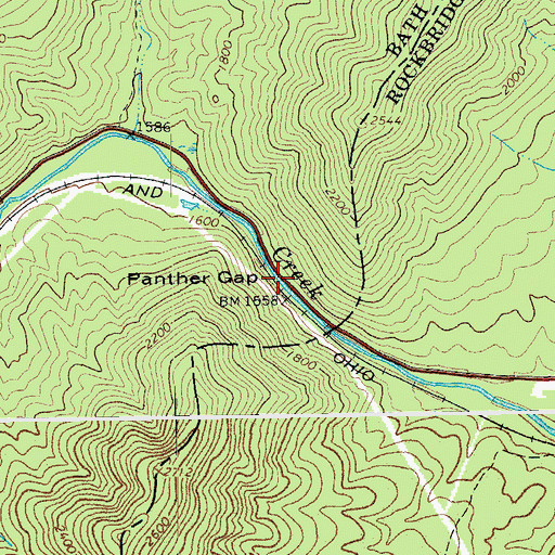 Topographic Map of Panther Gap, VA