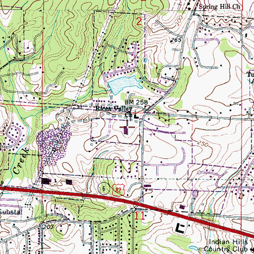 Topographic Map of Sunset Memorial Garden, AL