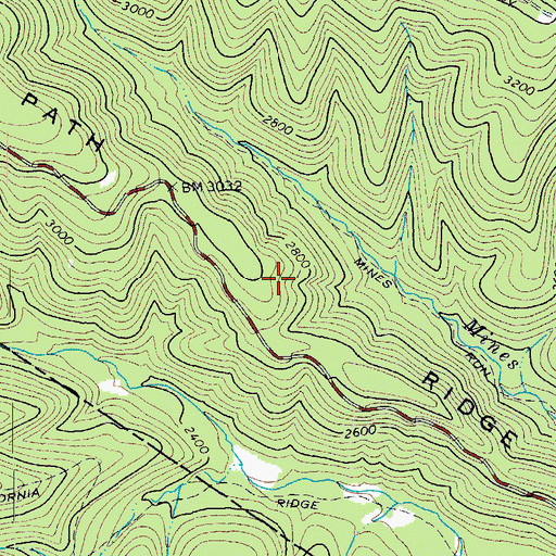 Topographic Map of Path Ridge, VA