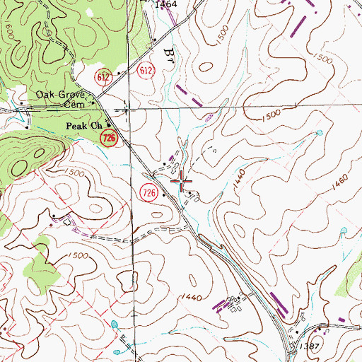 Topographic Map of Patterson Creek, VA