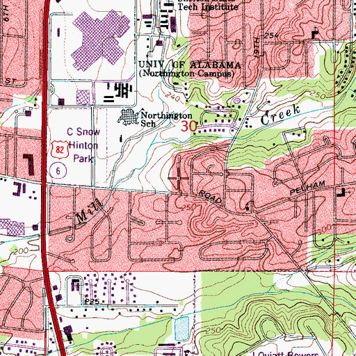 Topographic Map of Sycamore, AL