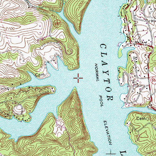 Topographic Map of Peak Creek, VA