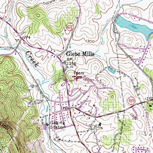 Topographic Map of Peery Cemetery, VA