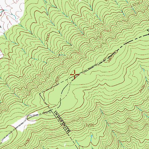 Topographic Map of Peters Mountain, VA