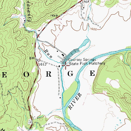 Topographic Map of Pheasanty Run, VA