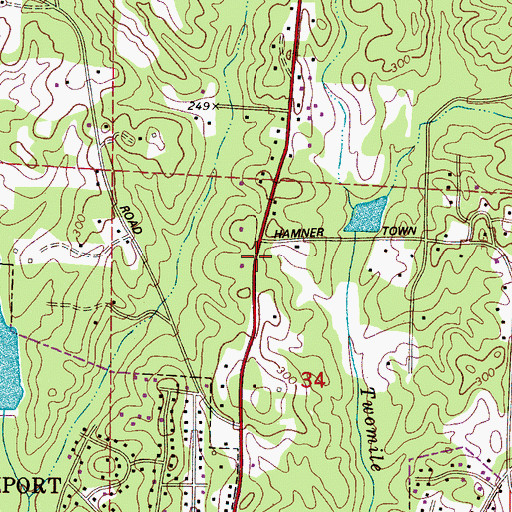 Topographic Map of Taylor Cemetery, AL