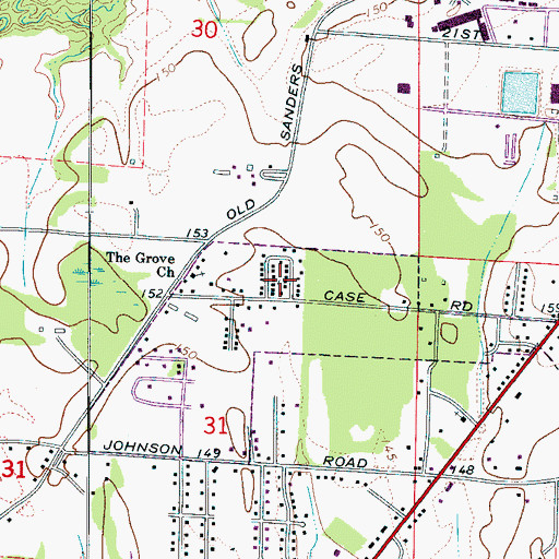 Topographic Map of Taylor Circle, AL