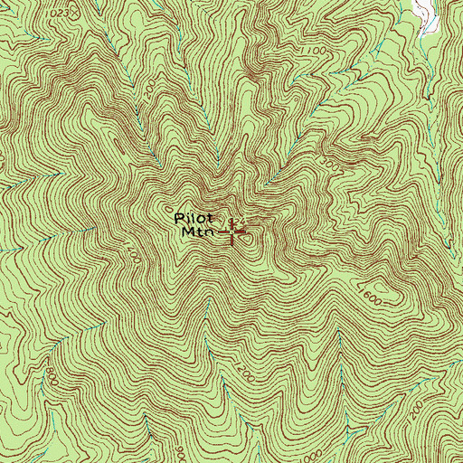 Topographic Map of Pilot Mountain, VA
