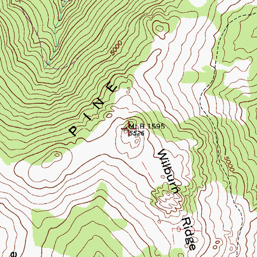 Topographic Map of Pine Mountain, VA
