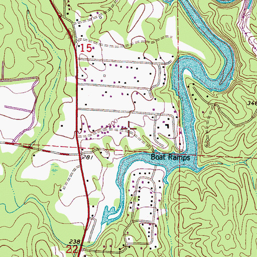 Topographic Map of Telmar Subdivision, AL