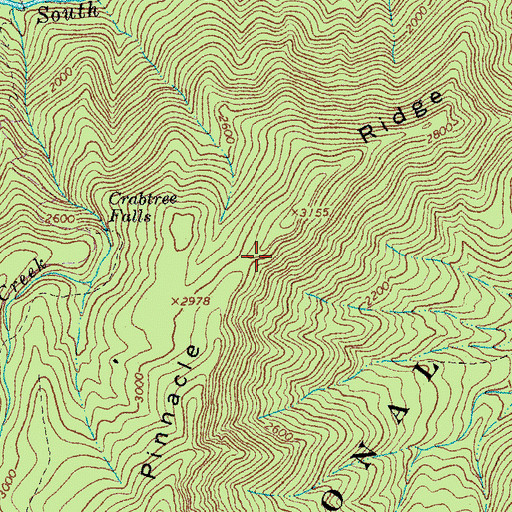 Topographic Map of Pinnacle Ridge, VA