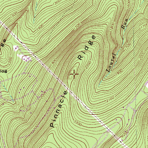 Topographic Map of Pinnacle Ridge, VA