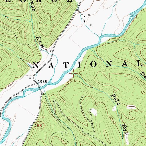 Topographic Map of Pole Run, VA