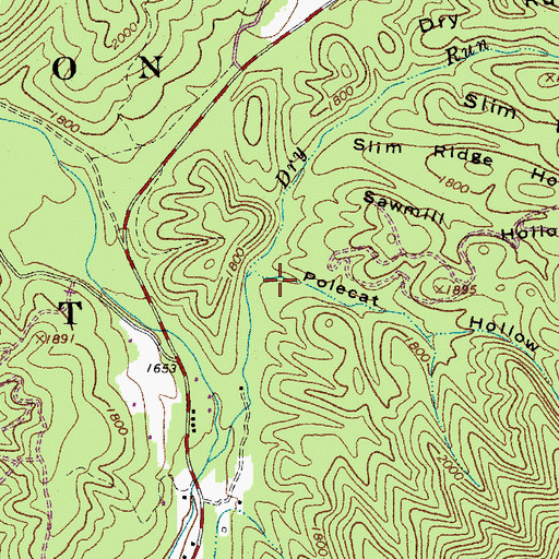 Topographic Map of Polecat Hollow, VA