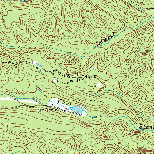 Topographic Map of Pond Flat, VA