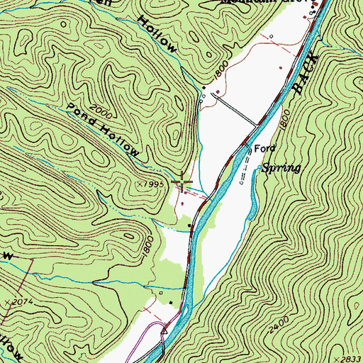 Topographic Map of Pond Hollow, VA