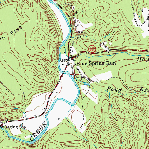 Topographic Map of Pond Lick Branch, VA