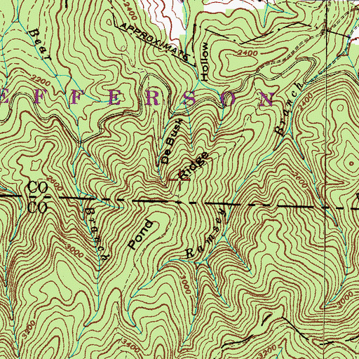 Topographic Map of Pond Ridge, VA