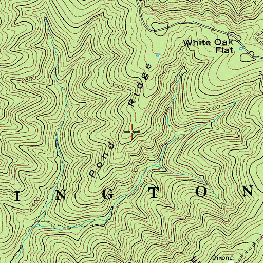 Topographic Map of Pond Ridge, VA