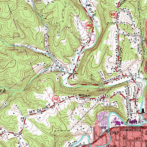 Topographic Map of Pondlick Branch, VA