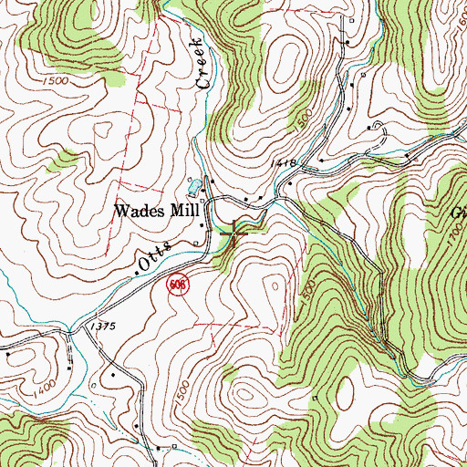 Topographic Map of Poor Creek, VA