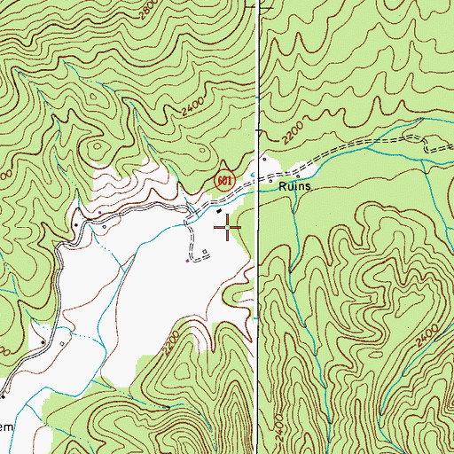 Topographic Map of Poor Valley, VA
