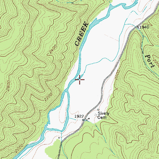 Topographic Map of Port Lock Run, VA