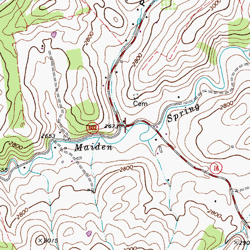 Topographic Map of Possum Hollow, VA