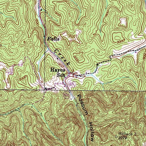 Topographic Map of Possum Hollow, VA