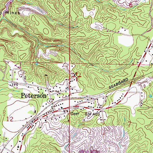 Topographic Map of Thomas Chapel Methodist Church, AL