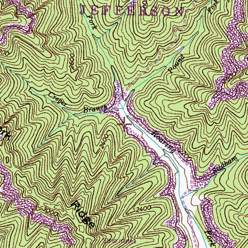 Topographic Map of Pound Fork, VA
